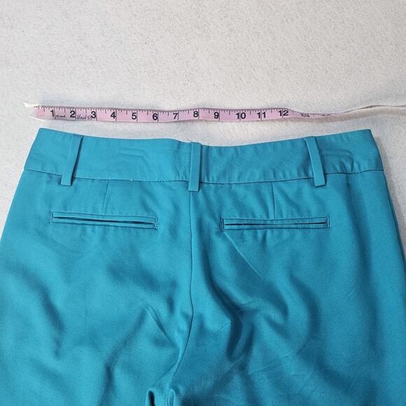 BANANA REPUBLIC Sz 6 Turquoise Teal Ankle Pant Trouser Zip Up Straight Leg - Picture 5 of 7